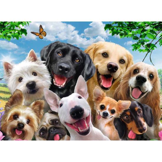 Puzzle de selfie para cachorro Ravensburger 300 peças Puzzle de selfie para cachorro Ravensburger 300 peças