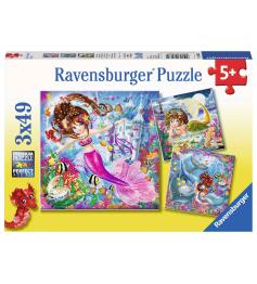 Puzzle Ravensburger Sereias Encantadoras 3x49 Peças