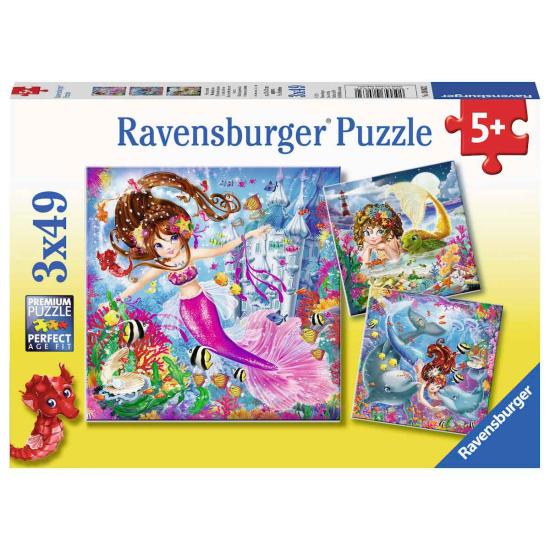 Puzzle Ravensburger Sereias Encantadoras 3x49 Peças