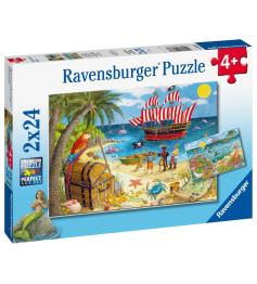 Puzzle Ravensburger Sereias e Piratas de 2x24 Peças