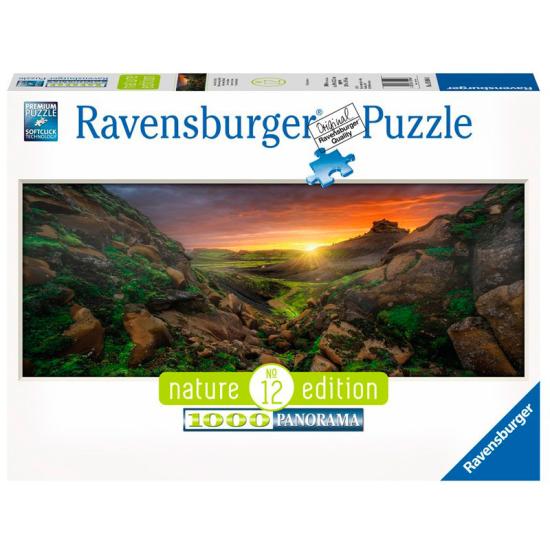 Puzzle Ravensburger Sun sobre a Islândia 1000 peças