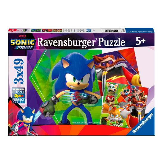 Puzzle Ravensburger Sonic Prime de 3x49 Peças