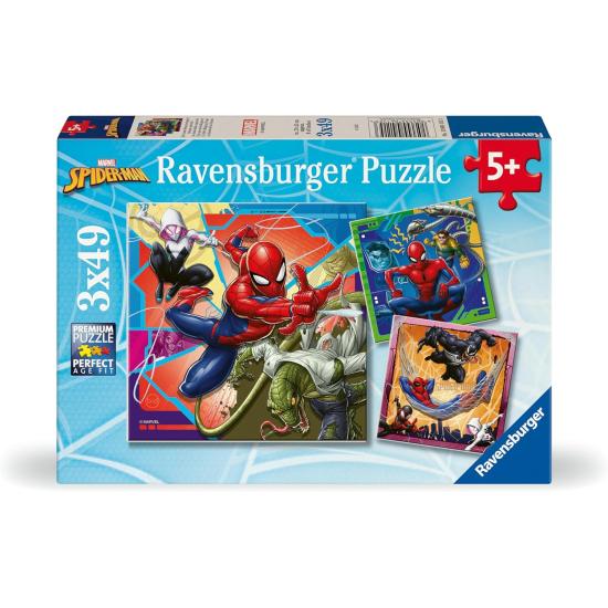 Puzzle Ravensburger Spiderman de 3x49 Peças Puzzle Ravensburger Spiderman de 3x49 Peças