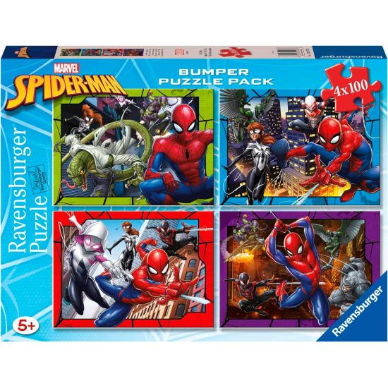 Puzzle Ravensburger Spiderman de 4 x 100 Peças