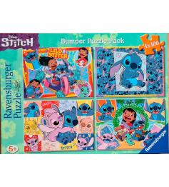 Puzzle Ravensburger Stitch de 4 x 100 Peças