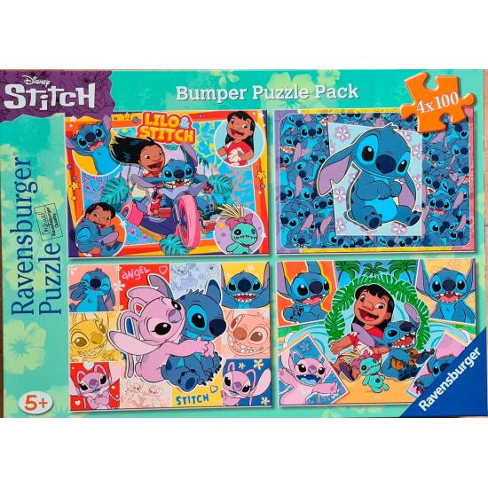 Puzzle Ravensburger Stitch de 4 x 100 Peças