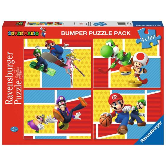 Puzzle Ravensburger Super Mario 4 x 100 peças