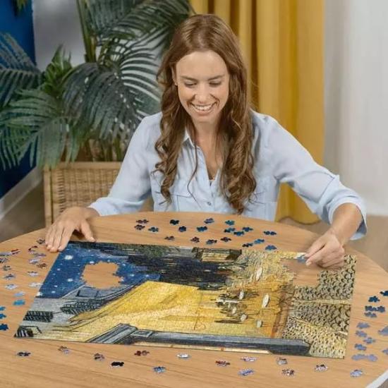 Puzzle Ravensburger Café Terraço à Noite de 1000 peças