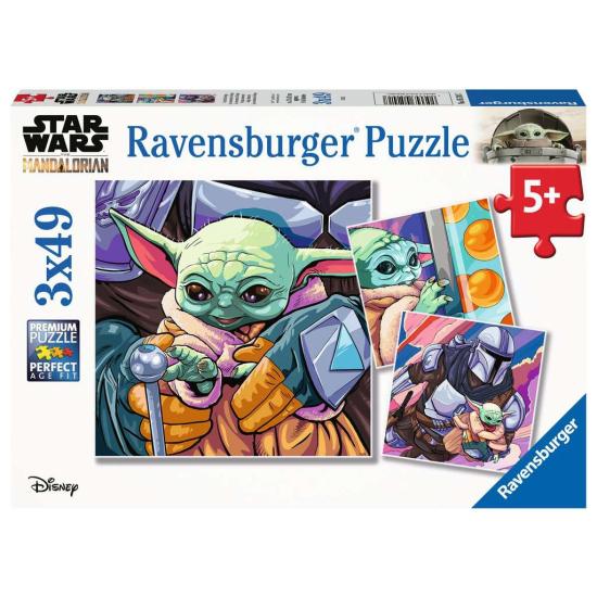 Puzzle Ravensburger The Mandalorian Grogu Moments de 3x49 Pçs
