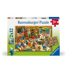 Puzzle Ravensburger Loja de Natal 2x12 peças