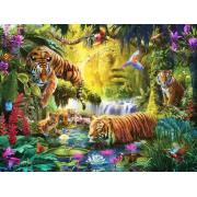 Puzzle Ravensburger Tigres Calmos de 1500 peças