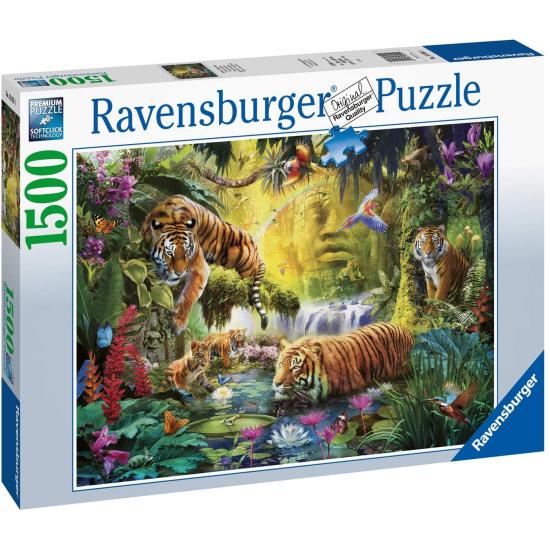 Puzzle Ravensburger Tigres Calmos de 1500 peças