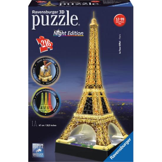 Puzzle Ravensburger Torre Eiffel Night Edition 3D 3D 216 Peças
