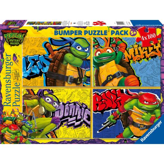 Puzzle Ravensburger Ninja Turtles de 4 x 100 Peças