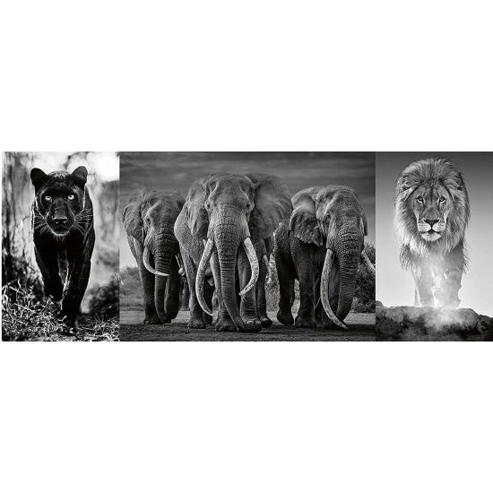 Ravensburger Triptych Panther, Elephants and Lion Puzzle 1000 P