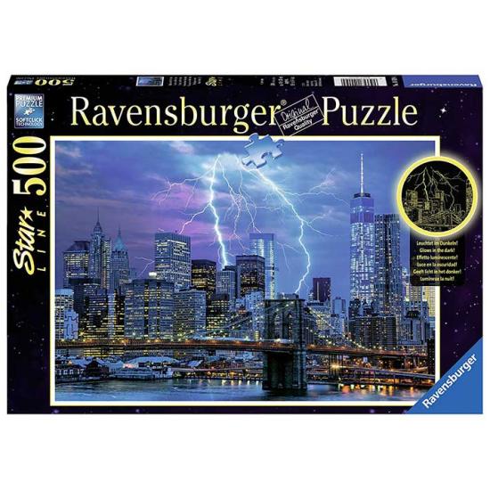 Puzzle Ravensburger Thunder Over New York Phosphorescent 500 Puzzle Ravensburger Thunder Over New York Phosphorescent 500