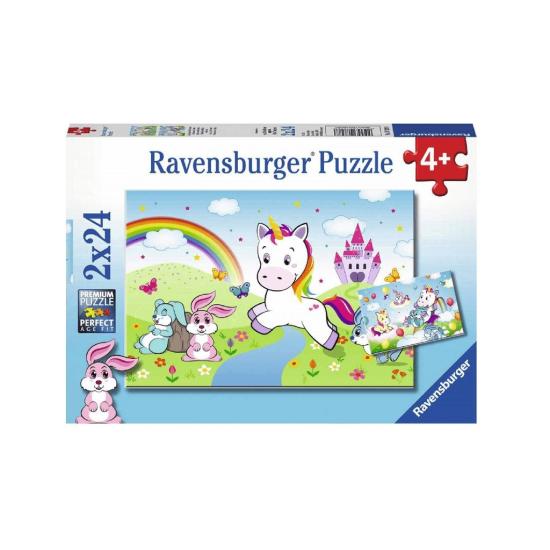Puzzle Ravensburger Unicórnio De Conto De Fadas 2x24 Peças