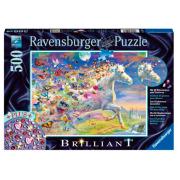 Puzzle de 500 peças de unicórnio e borboletas Ravensburger