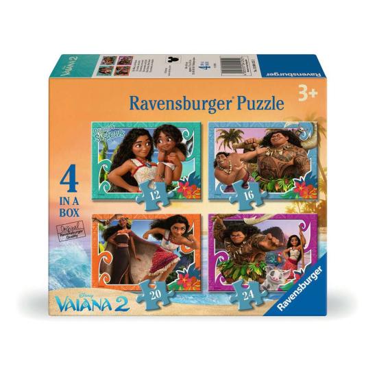 Puzzle Ravensburger Vaiana 2 Progressivo de 12+16+20+24 Pç