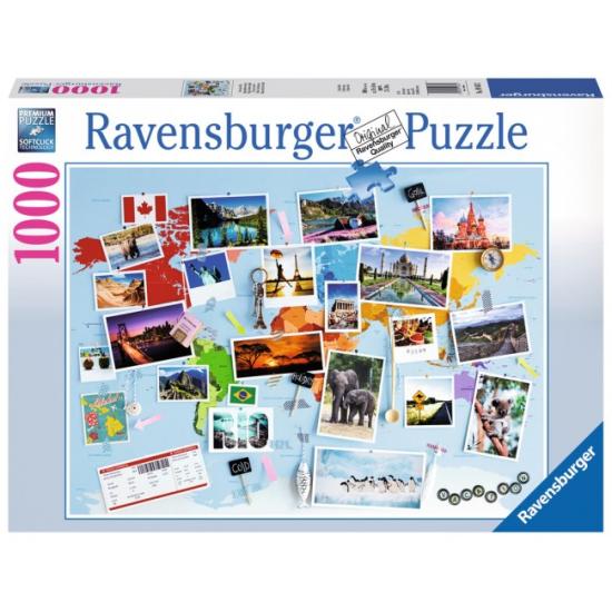 Puzzle Ravensburger Viagem ao Redor do Mundo 1000 Peças