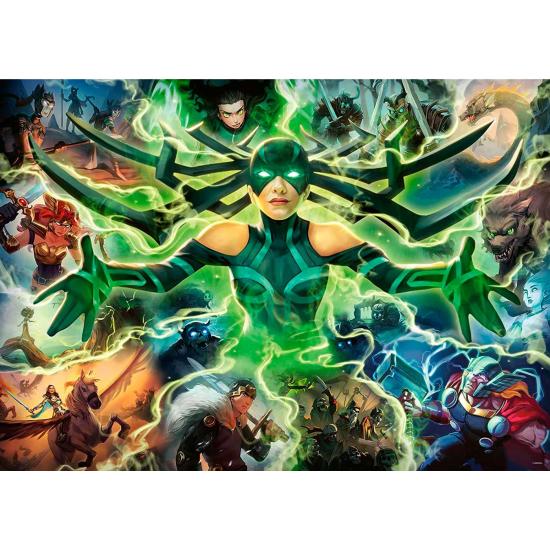 Puzzle Ravensburger Villanos Marvel: Hela de 1000 Peças