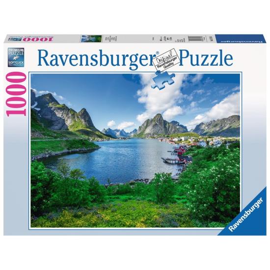 Puzzle Ravensburger Vista de Lofoten, Noruega 1000 Peças