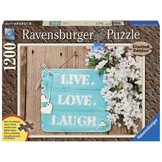 Puzzle Ravensburger ao vivo, amor e sorriso com efeito de Puzzle Ravensburger ao vivo, amor e sorriso com efeito de