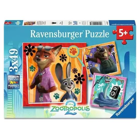 Puzzle Ravensburger Zootopia 2 de 3x49 Peças