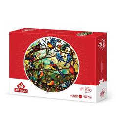 Puzzle Arte Puzzle Coro Da Floresta Vitrais 570 Peças