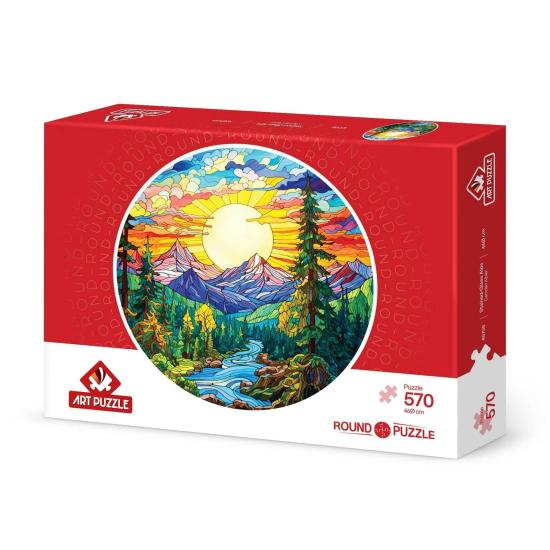 Puzzle Arte Puzzle Alpes en Vitrais 570 Peças