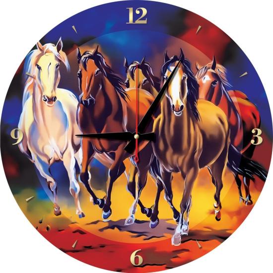 Puzzle Relógio Arte Puzzle Jades Cavalos 570 Peças