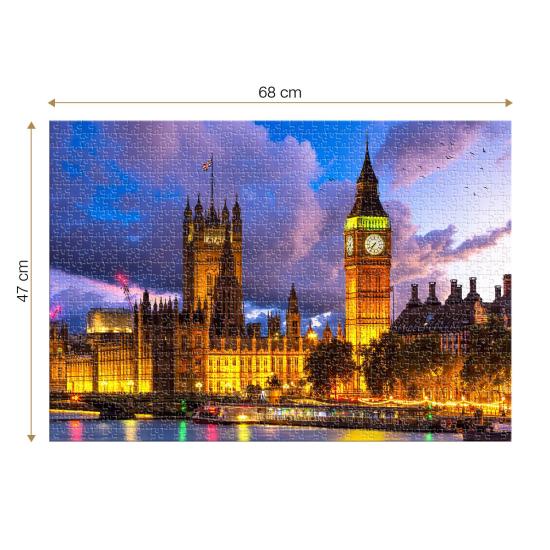 Puzzle Roovi Big Ben, Londres, Reino Unido de 1000 Peças Puzzle Roovi Big Ben, Londres, Reino Unido de 1000 Peças