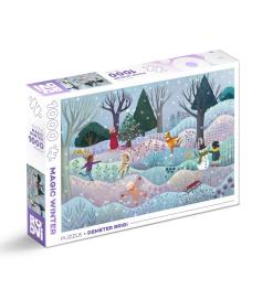 Puzzle Roovi Floresta Mágica, Inverno de 1000 Peças