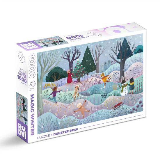 Puzzle Roovi Floresta Mágica, Inverno de 1000 Peças Puzzle Roovi Floresta Mágica, Inverno de 1000 Peças