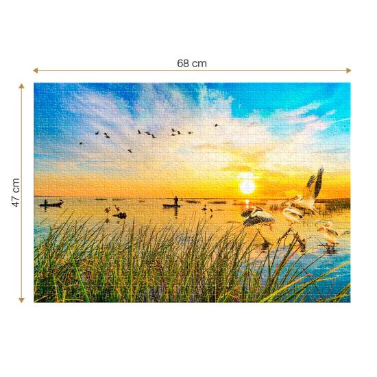 Puzzle Roovi Delta do Danúbio de 1000 Peças