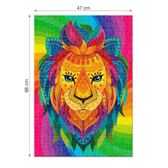 Puzzle Roovi Leão Abstrato de 1000 Peças