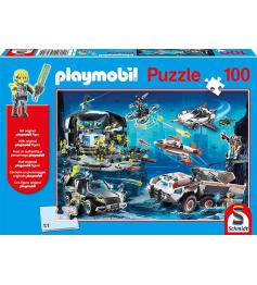 Puzzle Schmidt Playmobil Agentes Especiais de 100 Peças