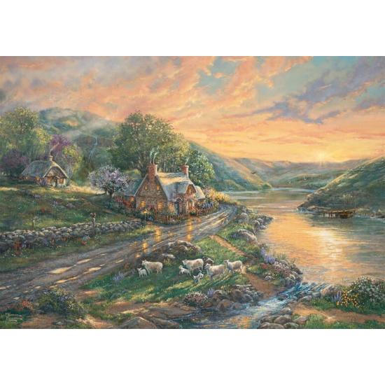 Puzzle Schmidt Amanhecer No Vale Esmeralda 1000 Peças Puzzle Schmidt Amanhecer No Vale Esmeralda 1000 Peças