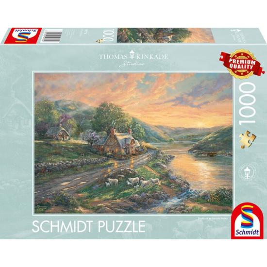 Puzzle Schmidt Amanhecer No Vale Esmeralda 1000 Peças Puzzle Schmidt Amanhecer No Vale Esmeralda 1000 Peças