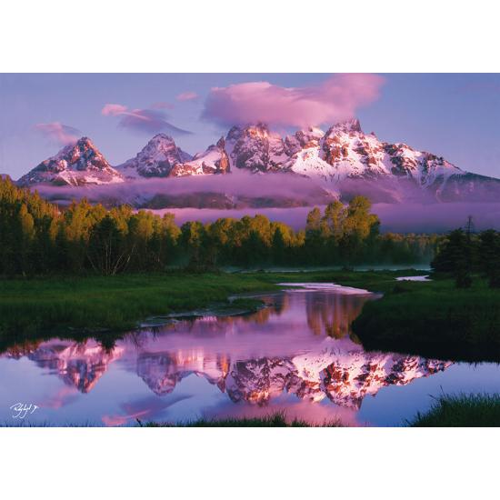 Schmidt Puzzle Sunrise in the Snowy Mountains 1000 peças