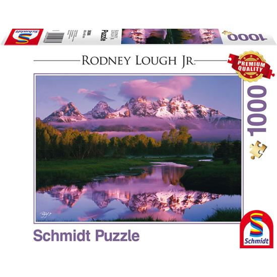 Schmidt Puzzle Sunrise in the Snowy Mountains 1000 peças