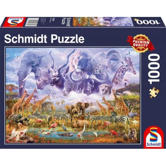 Puzzle Schmidt Animais na Lagoa de Água de1000 Peças