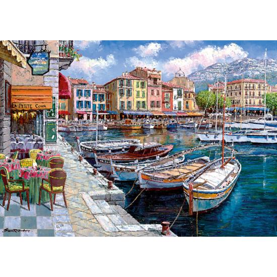 Schmidt Cafe em Cassis, França Puzzle de 1000 peças Schmidt Cafe em Cassis, França Puzzle de 1000 peças