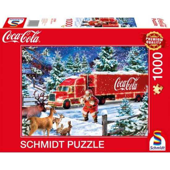 Puzzle Schmidt Caminhão de Natal da Coca Cola de 1000 Peças