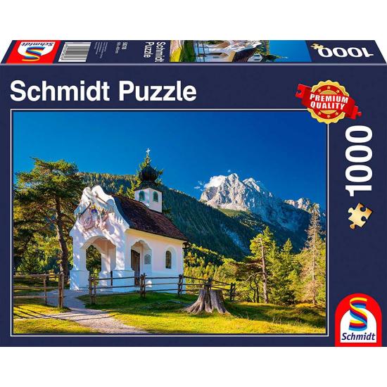 Puzzle Schmidt Capela na Baviera, Os Alpes de 1000 Peças