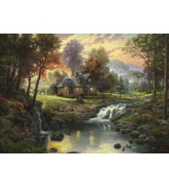 Puzzle Schmidt Casa de Madeira Perto do Stream de 1000 Pieces