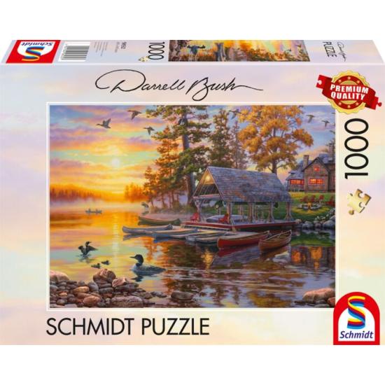 Puzzle Schmidt Casa de barcos com canoas de 1000 Piec