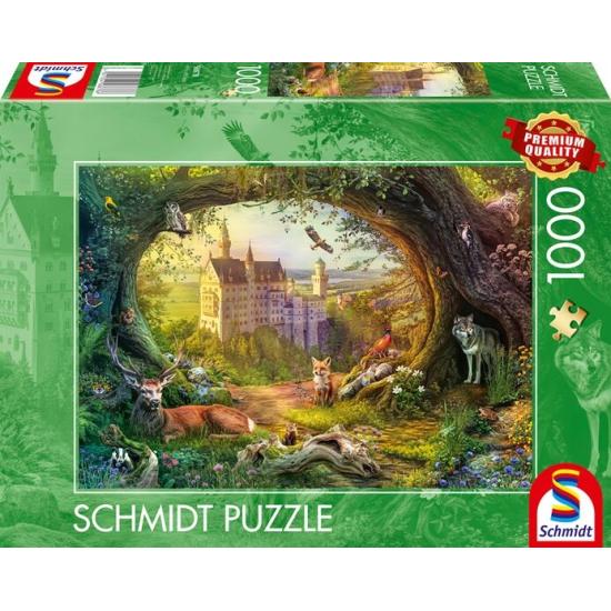 Puzzle Schmidt Castelo De Conto De Fadas Floresta Mágica 1000 Pç