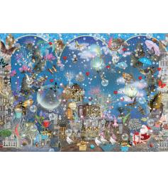 Puzzle Schmidt de Natal de 1000 peças com céu azul