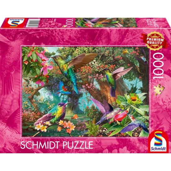 Puzzle Schmidt Beija-Flores Em Uma Explosão De Cores 1000 Peças